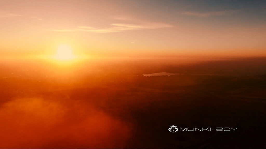 Misty Sunset on Winter Hill